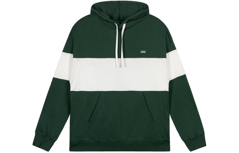 ASICS Fashionable Casual Long-Sleeve Sweatshirt Green/White 2201A161-300