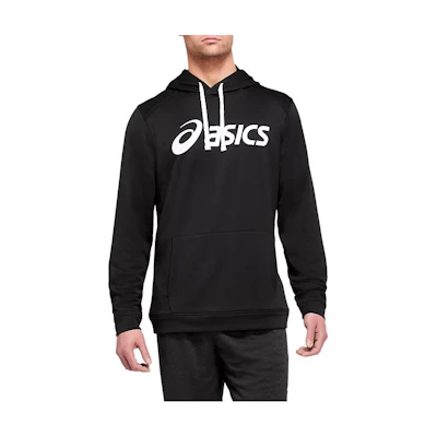 ASICS French Terry Hoodie Black Pullover with Letter Print Design 2031B095-001