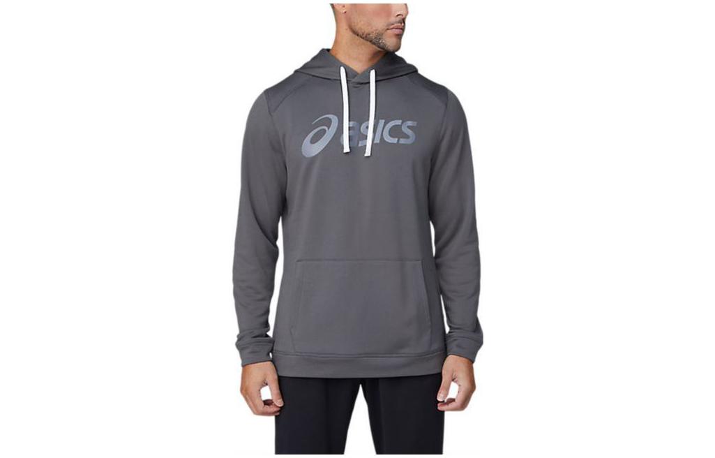 ASICS French Terry Letter Print Hoodie - Graphite Gray 2031B095-020