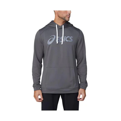 ASICS French Terry Letter Print Hoodie - Graphite Gray 2031B095-020