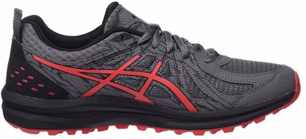 Order Asics Frequent Trail 防滑透氣 低筒運動跑步鞋 灰紅