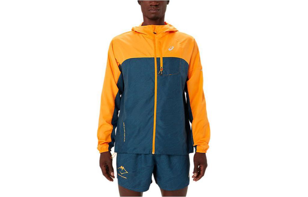 ASICS Fujitrail Packable Jacket Hooded Zip Jacket - Partner Yellow Colorblock 2011C991-800