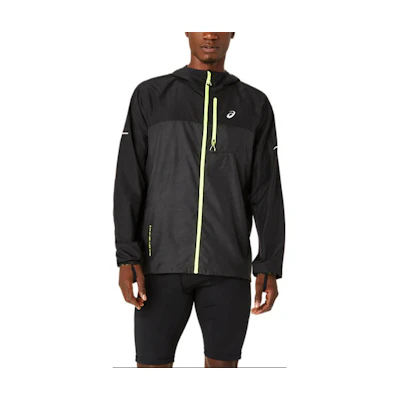 ASICS FUJITRAIL Packable Windproof Waterproof Black Performance Jacket ANA-2011C991-001