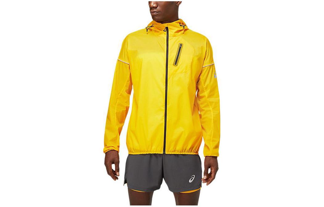 ASICS Fujitrail Yellow Hooded Zipper Running Jacket 2011B896-803
