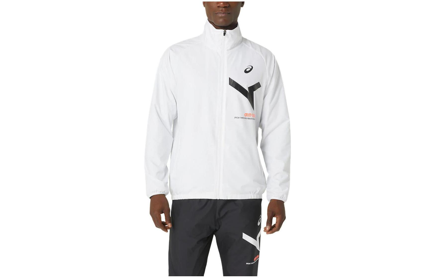 ASICS Full-Zip Long-Sleeve High Collar Jacket White () 2031E272-100