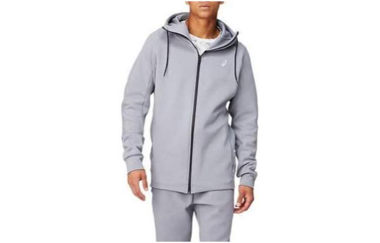ASICS Full-Zip Solid Color Hoodie Jacket - Grey 2031C593-022
