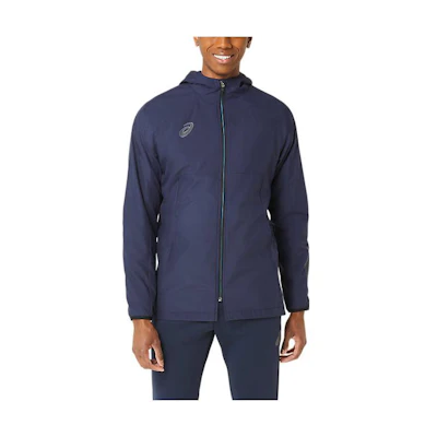 ASICS Full-Zip Solid Color Hoodie Jacket - Navy Blue 2101A238-405