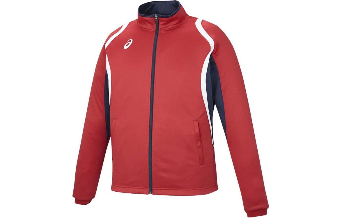 ASICS Full Zip Casual Long Sleeve Jacket Red 2031D912-600