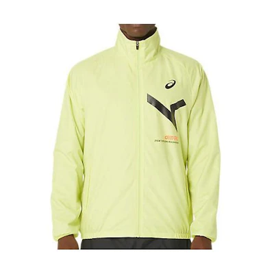 ASICS FW23 Reflective Yellow Logo Print Zip-Up Jacket Long Sleeve 2031E272-750