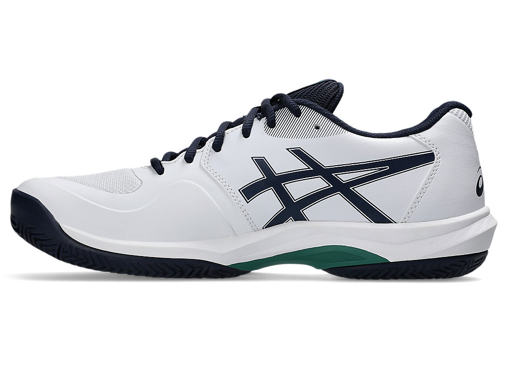 Shop 亚瑟士GAME FF粘土网球鞋 白色/午夜蓝 1041A490-102