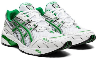 亞瑟士 鉅能-1090 V1 女士低筒跑鞋 白綠 Lookbook 亞瑟士 鉅能-1090 V1 女士低筒跑鞋 白綠
