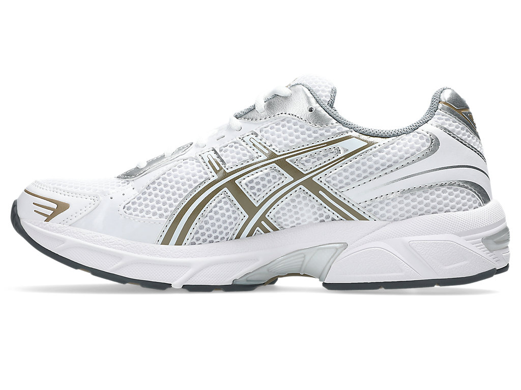 Shop ASICS GEL-1130 运动鞋 白色/辣椒红 1203A609-104