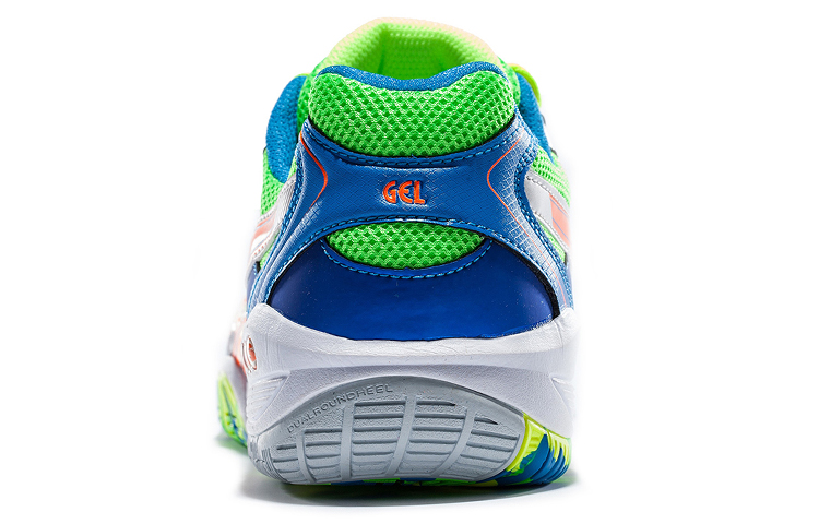 Shop Asics Gel-Blade 5 輕便舒適羽球鞋 藍橙