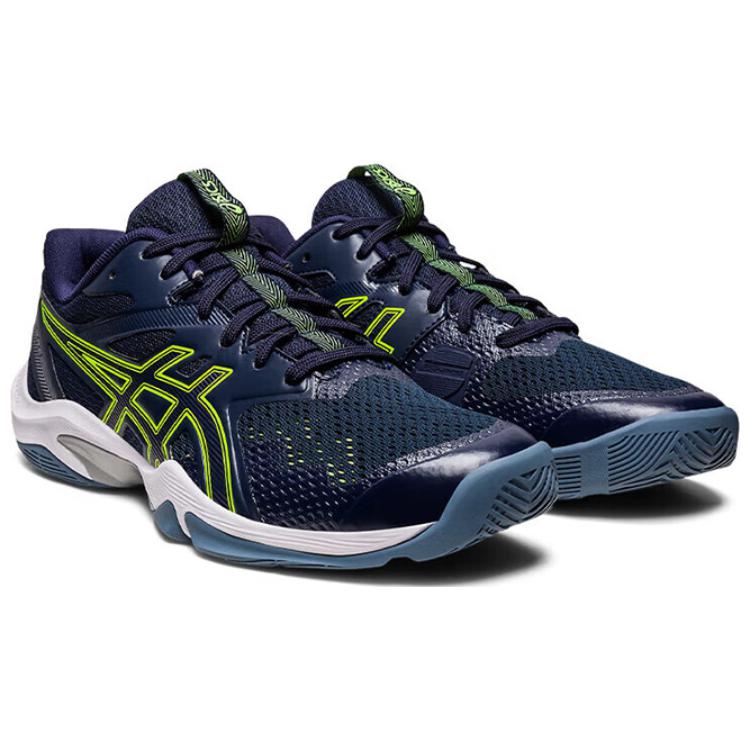 Shop Asics Gel-Blade 8 防滑透氣耐磨 低筒 羽球鞋 男款 藍色