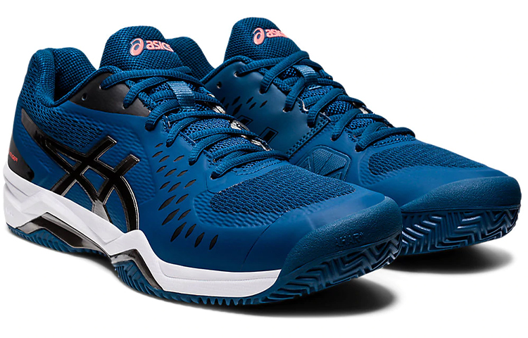 Lookbook ASICS Gel-Challenger 12 Clay Sports Shoes Blue/Black 1041A048-402