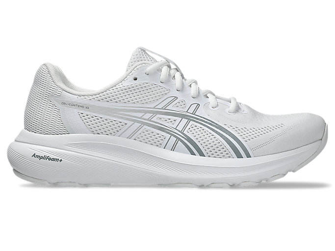 Cheap ASICS Gel-Contend 10 Extra Wide Running Shoes White/Concrete 1011C250-100