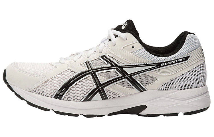 ASICS Gel-Contend 3 'Comfort Breathable Low Top Running White Black' T5F4N-0190