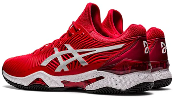 Shop Asics Gel-Court FF Novak Clay L.E. 耐磨防滑 低筒運動跑步鞋 紅色