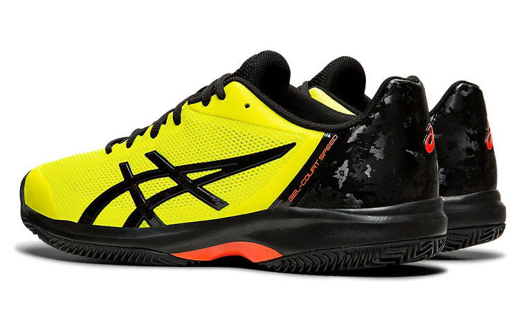 Shop Asics Gel-Court Speed Clay 低筒 跑步鞋 男款 黃黑
