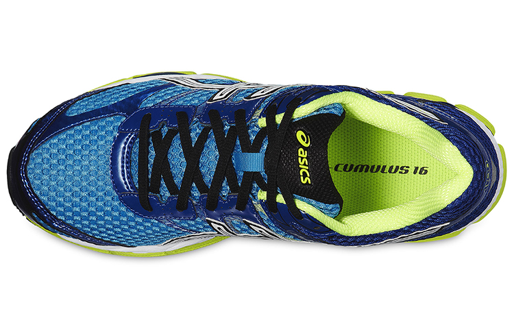 Lookbook 亚瑟士 (ASICS) Gel-Cumulus 16 '蓝银黄' T439N-4801