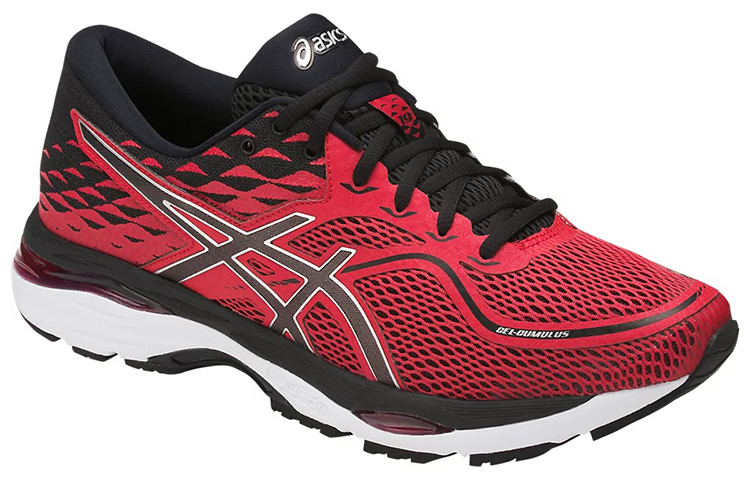 Shop Asics Gel-Cumulus 19 低筒透氣運動鞋 紅色