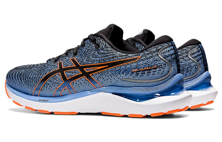 Shop ASICS Gel-Cumulus 24 2E Wide 'Hitam Oranye Menyala' 1011B365-003
