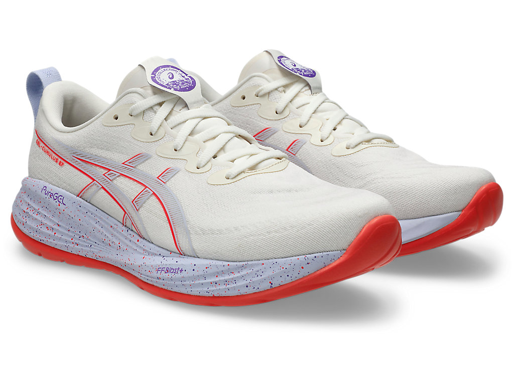 Lookbook ASICS GEL-CUMULUS 27 Tokyo Running Shoes Cream/Edo Purple 1011C186-500