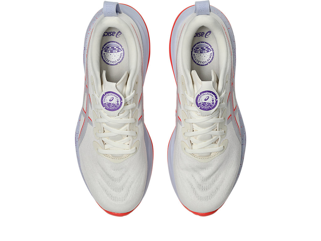 Sizing ASICS GEL-CUMULUS 27 Tokyo Running Shoes Cream/Edo Purple 1011C186-500