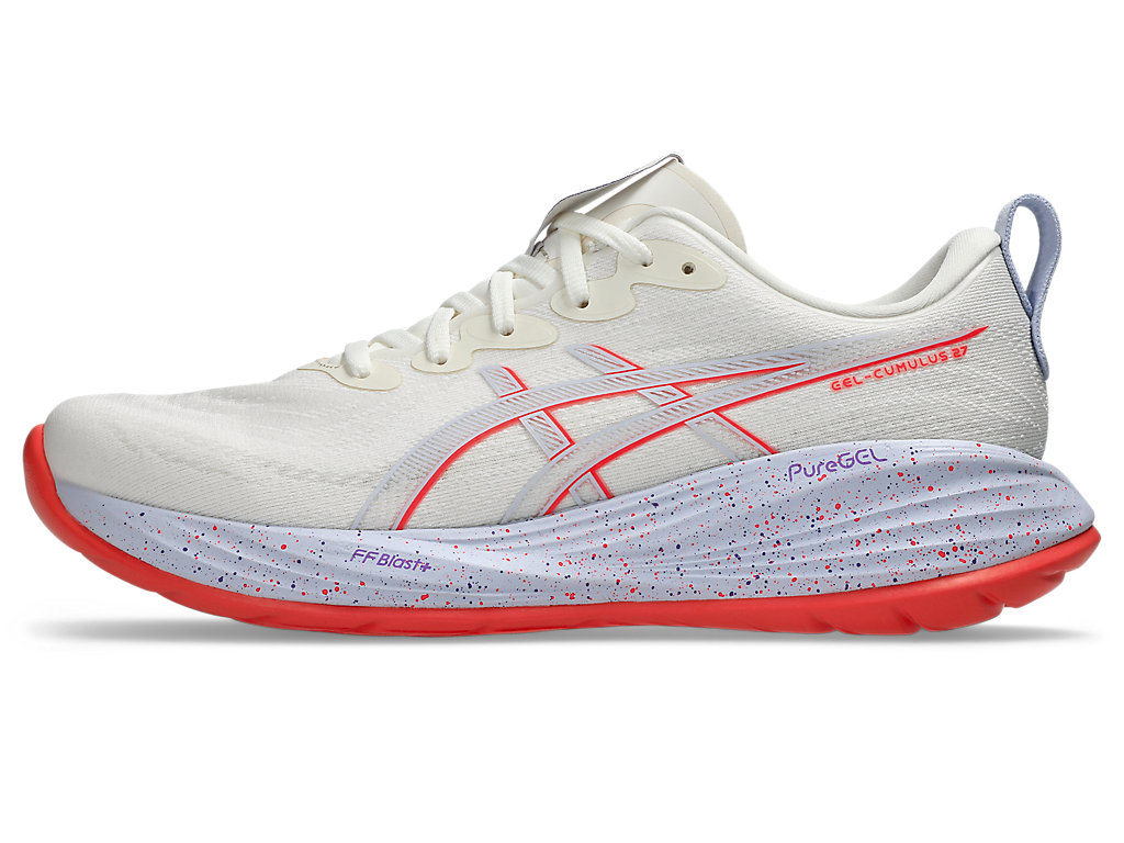 Cheap 亚瑟士 GEL-CUMULUS 27 东京跑鞋 奶油色/江户紫 1011C186-500