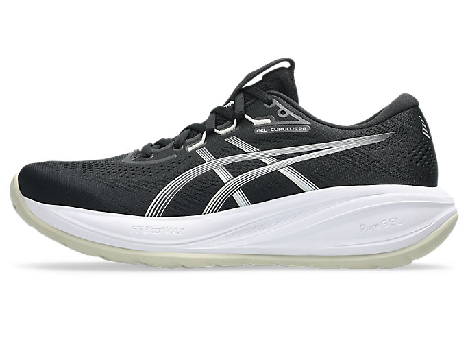 Cheap ASICS GEL-CUMULUS 28 Extra Wide Sepatu Lari Hitam/Putih 1011C146-002