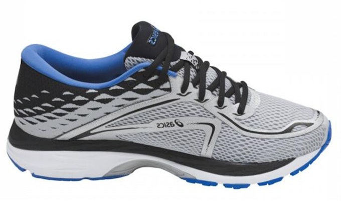 Asics Gel-Cumulus 防滑減震運動跑步鞋 灰黑藍拼色 4E寬 Order Asics Gel-Cumulus 防滑減震運動跑步鞋 灰黑藍拼色 4E寬