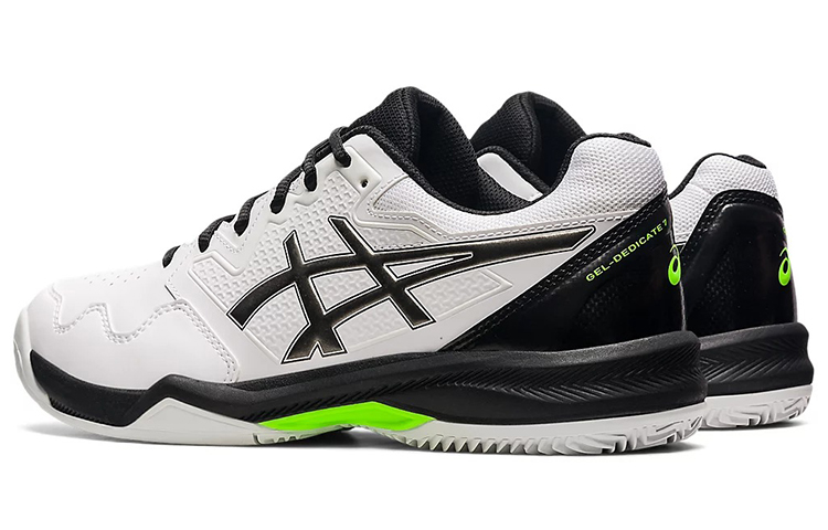 Shop アシックス ゲルデディケイト7 クレー (白/黒) 1041A224-101