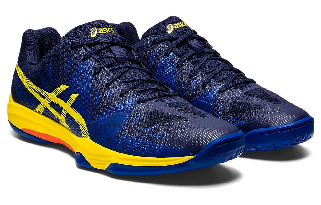 Lookbook Asics Gel-Fastball 3 舒適 減震防滑耐磨 低筒 訓練鞋 男女同款 藍黑