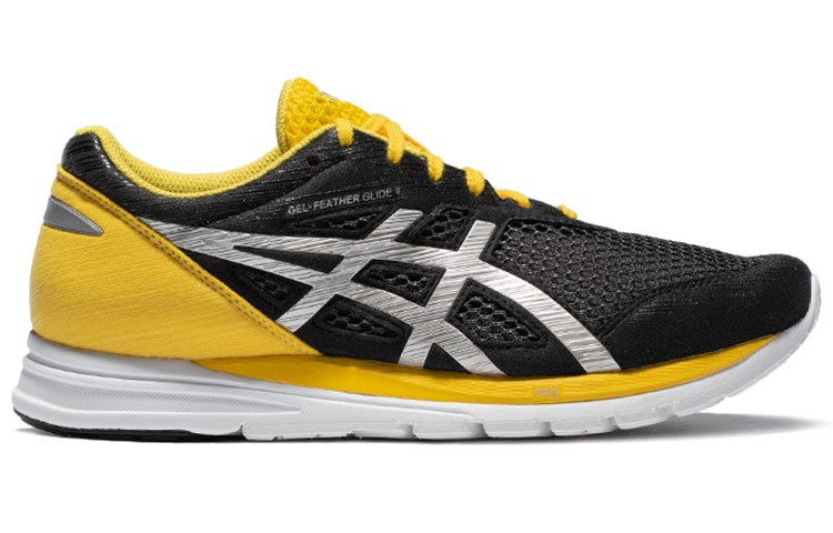 Order アシックス ゲルフェザーグライド4 黒/黄 T6K1N-001