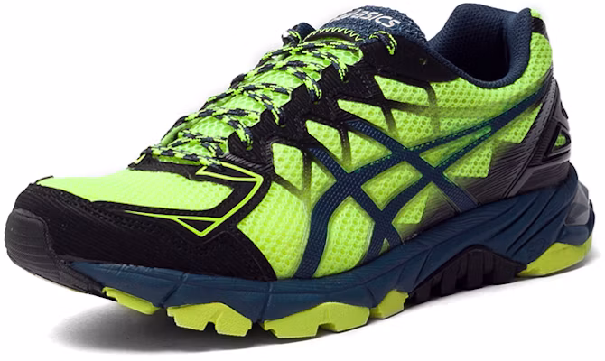 Asics Gel-FujiTrabuco 4 舒適耐磨越野跑步鞋 黑螢光綠 Lookbook Asics Gel-FujiTrabuco 4 舒適耐磨越野跑步鞋 黑螢光綠