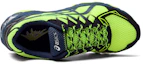 Shop Asics Gel-FujiTrabuco 4 舒適耐磨越野跑步鞋 黑螢光綠