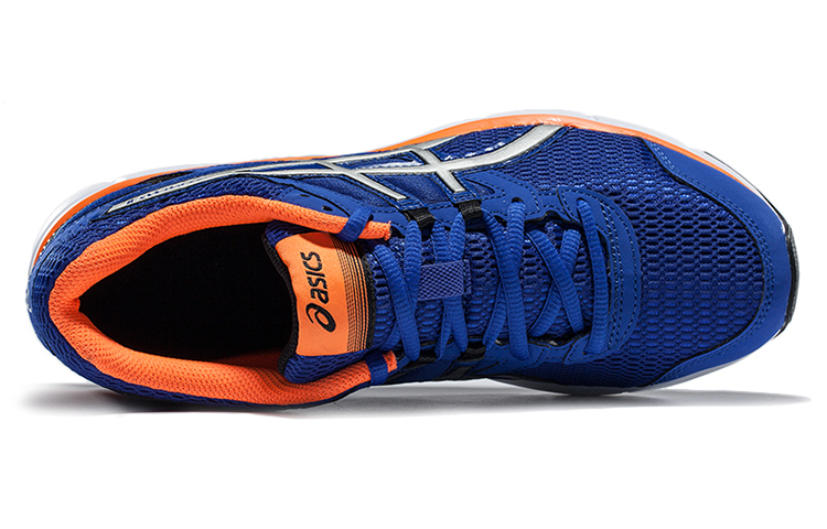Shop Asics Gel-Galaxy 8 耐磨防滑 低筒跑步鞋 藍