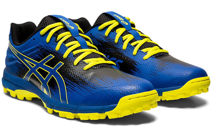 Lookbook ASICS Gel-Hockey Typhoon 3 Biru/Hitam/Kuning P706N-402