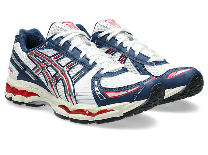 Lookbook Asics GEL-KAYANO 12 Scarpe da Ginnastica Bianco/Blu Independence 1203A885-100