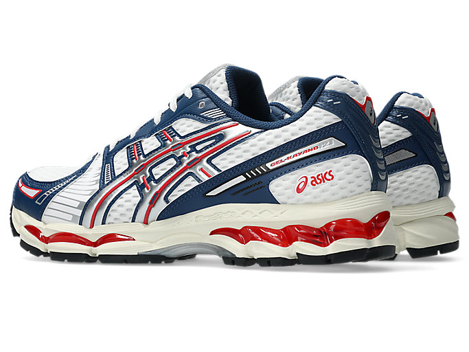 Shop Asics GEL-KAYANO 12 Scarpe da Ginnastica Bianco/Blu Independence 1203A885-100