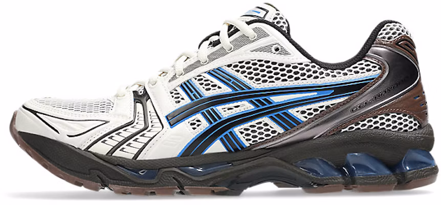 ASICS GEL-KAYANO 14 Sepatu Lari Cream/Biru Coast 1203A740-104 1