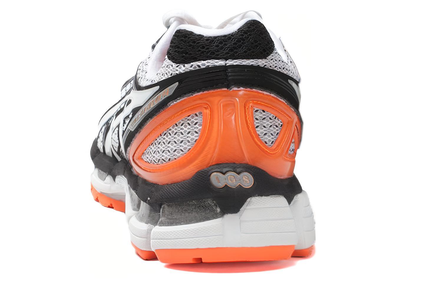 Lookbook アシックス ゲルカヤノ19 黒白オレンジ T300N-9001