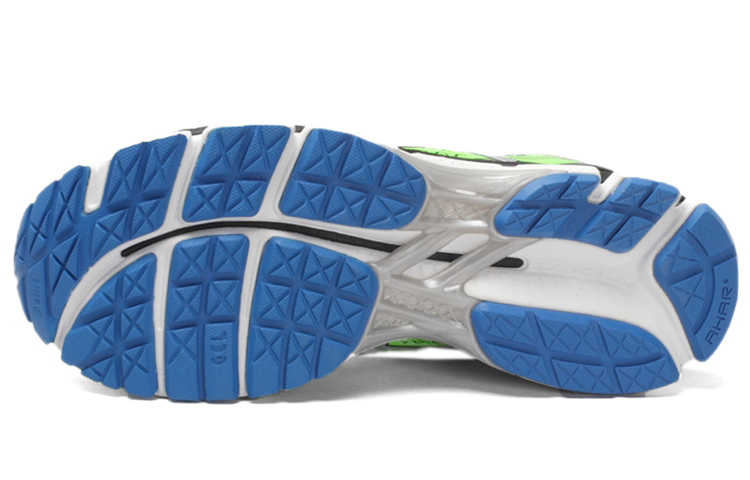 Shop Asics Gel-Kayano 19 舒適耐磨跑步鞋 螢光綠