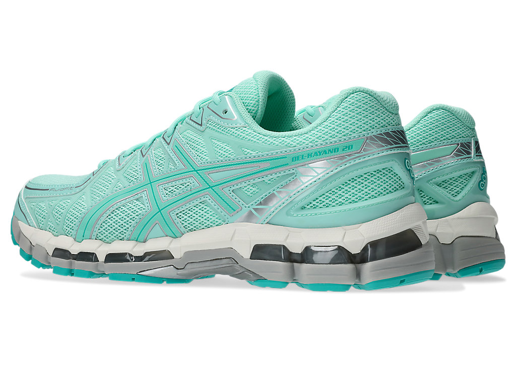 Shop ASICS GEL-KAYANO 20 跑鞋 清冰藍/波羅的海綠寶石 1203A758-300