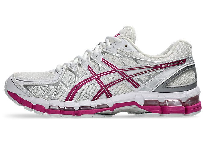ASICS GEL-KAYANO 20 Running Shoes White/Raspberry 1203A388-108