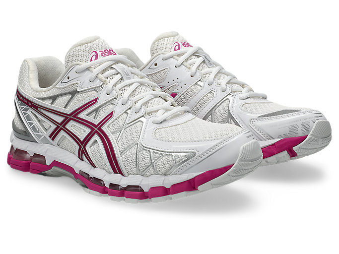Lookbook ASICS GEL-KAYANO 20 Running Shoes White/Raspberry 1203A388-108