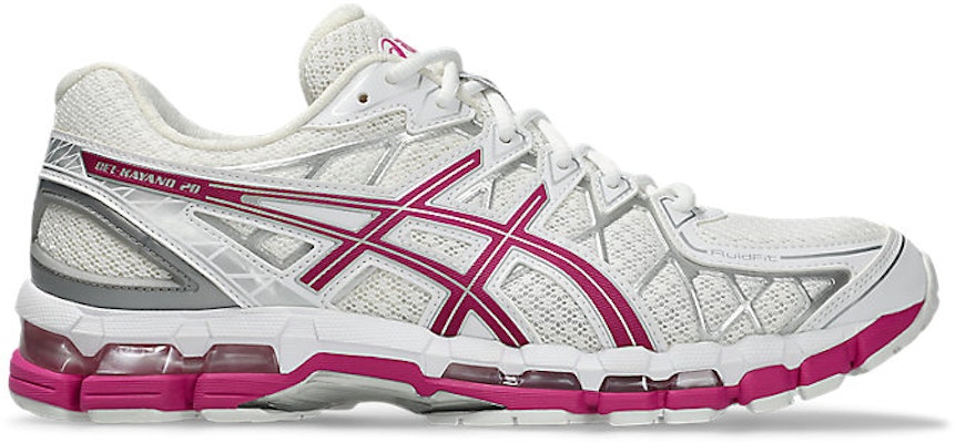 ASICS GEL-KAYANO 20 Running Shoes White/Raspberry 1203A388-108 1