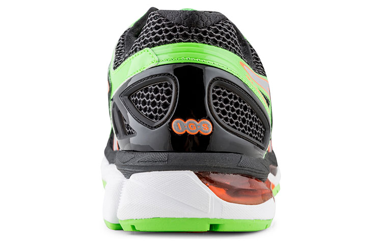 Shop Asics Gel-Kayano 21 透氣耐磨舒適 低筒運動跑步鞋 黑綠 2E寬