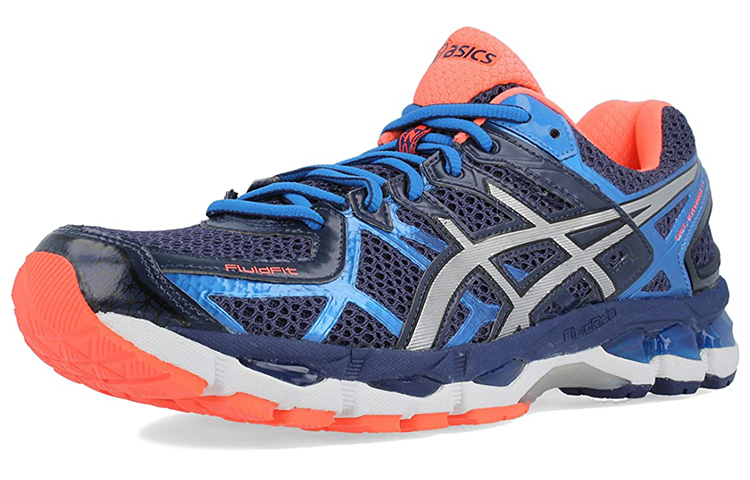 Lookbook 亚瑟士Gel-Kayano 21蓝橙色跑鞋 T4H2Q-5293