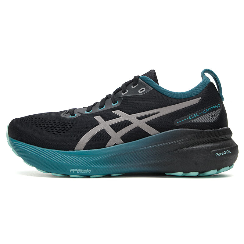 ASICS Gel-Kayano 31 LITE-SHOW Marathon Running Shoes Black/Grey. 1011C100-001